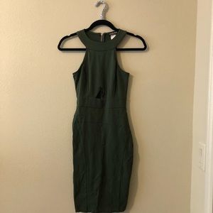 Olive Green Midi Fashion Nova Dress